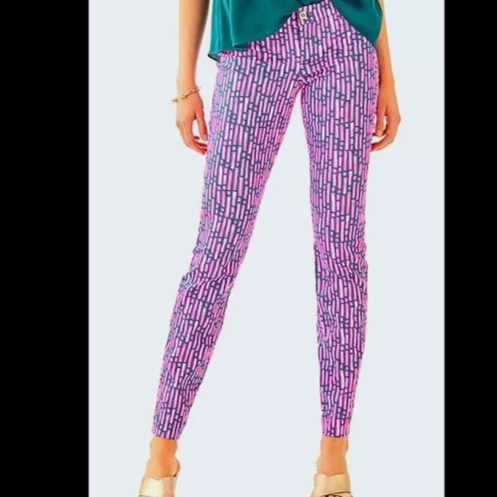 Lilly Pulitzer Kelly Pant Mandevilla Slathouse Stripe SIZE 2